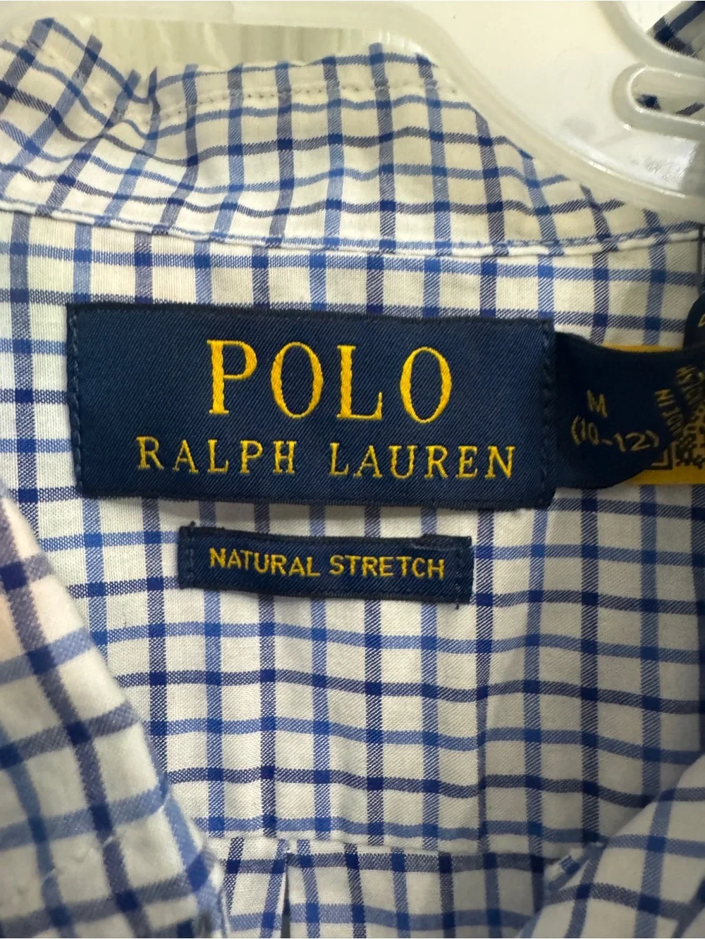 Ralph Lauren Blue & White Checked Button-Down Shirt